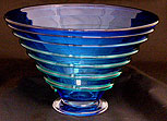 Bob Crooks Blue Spiral Bowl